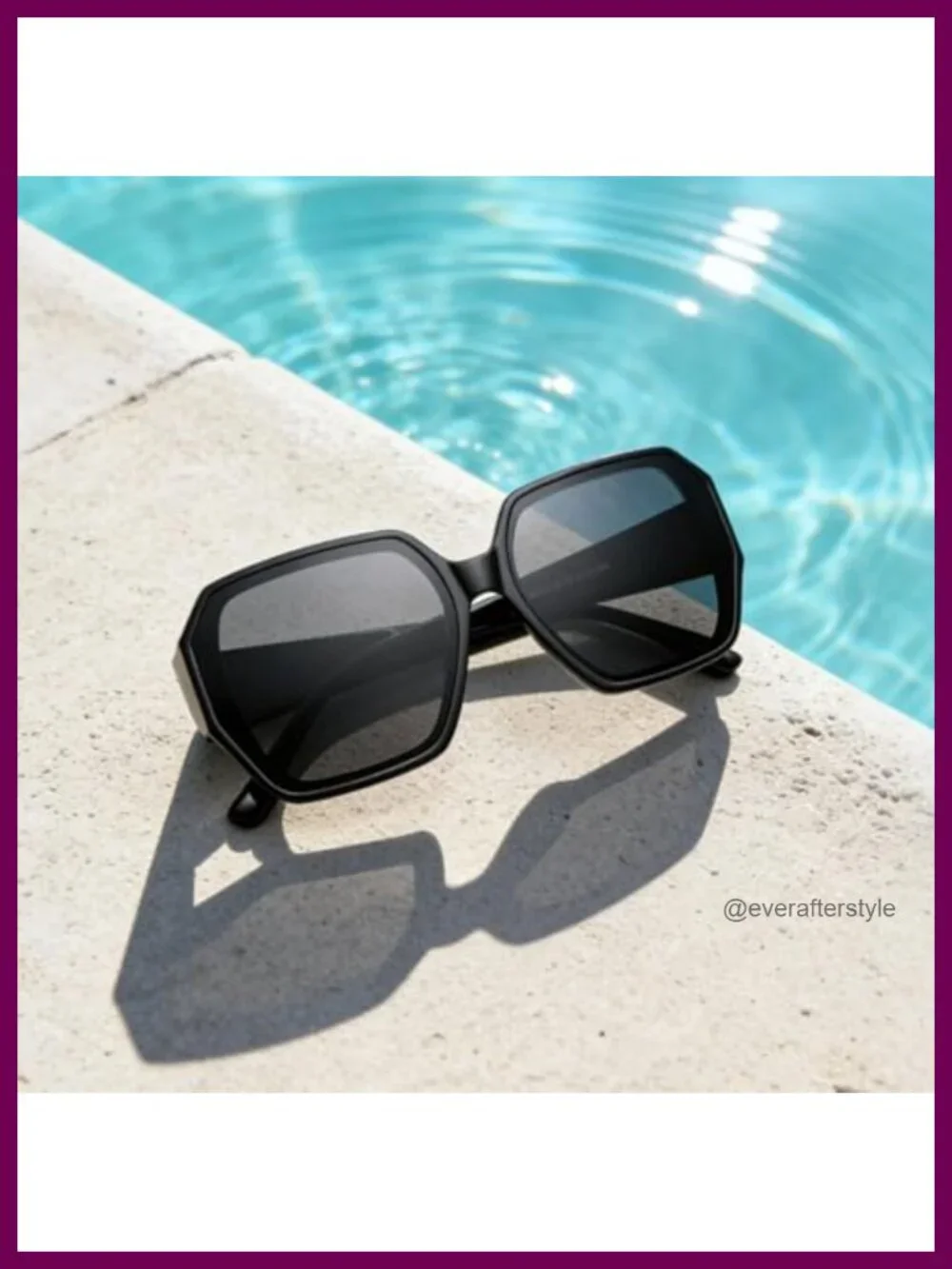Oversized Square Sunglasses Women Trendy 70s Retro UV400 Large Wide Shades